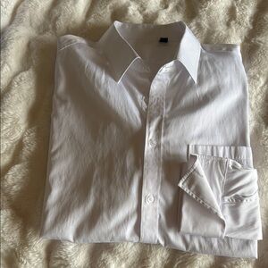 Unk White Dress Shirt Classic Cotton Blend
